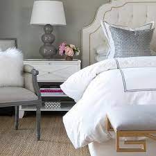 Keep lamps in proportion with your nightstands, and make sure you have room for your other bits and pieces. 50 Favorites For Friday The Week S Best Room Images Stylish Bedroom Inspiration White Headboard Stylish Bedroom