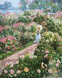 Stanislav Fomenok Spaziergang Im Garten Pinturas Hermosas Pinturas Realistas Galeria De Arte