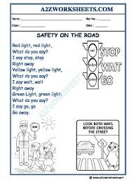 Worksheet Of Ga Worksheets Safety On The Road Safety First Safety General Awareness Road Safety Worksheets For Class 1 1st Grade Worksheets