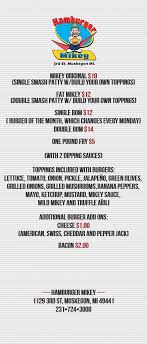 Menu – Hamburger Mikey