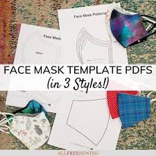 To spread the message as far as possible, we even have a youtube video to help out all sewers!material and tool list (1) 3 1/2, 2mm wide wire or wires found in any single use masks (2). Free Face Mask Template Pdfs 3 Styles Allfreesewing Com