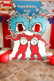 Cat In The Hat Party Ideas And Supplies Moms Munchkins Cat In The Hat Party Cat Birthday Party Dr Seuss Birthday Party