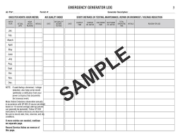 Emergency Generator Log Book 513 Log Books Unlimited Your Online Logbooks Store Buy Today