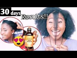 How castor oil works on type four african hair Jamaican Black Castor Oil 1 Month Hair Growth Update Youtube
