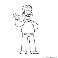 Some scenes were replaced or modified: Ned Flanders Simpson Coloring Pages Printable