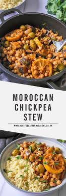 Moroccan Chickpea Stew With Aubergine Olives With Images Vegan Dinner Recipes Vegetarian Recipes Chickpea Recipes