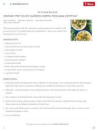 Pin By Barb Tompkins On Foods Olive Garden Zuppa Toscana Zuppa Toscana Other Recipes