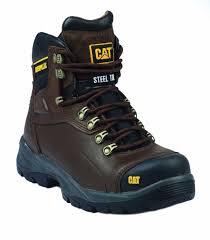 Caterpillar Diagnostic Brown Work Boots Charnwood Safety