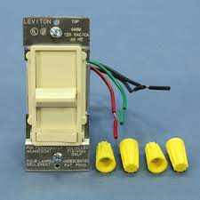 Leviton three way dimmer switch wiring diagram electrical. New Leviton Almond Decora Lighted 3 Way Preset Slide Dimmer Switch 600w 6633 Pa 78477018002 Ebay