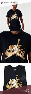 Air Jordan Shirt Black And White Nike Air Jordan Jumpman Classic Men S T Shirt Nike Air Jordan Jumpman Classic Black Gold White Men S T Shirt Size Xl Con In 2020 Mens Tshirts Shirts Nike Air Jordan