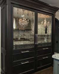 Antique Mirror Panels On Custom Fridge Mirrored Doors On A Fridge Might Stop You From Mindless Mirrored Kitchen Cabinet Kitchen Mirror Mirrored Cabinet Doors