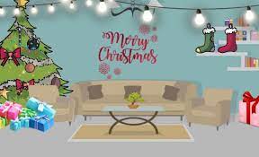 Gacha Background Living Room Decored For Christmas Props Art Home Decor Home Decor Decals