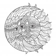 Color this beautiful drawing and release all the stress at the same time. Sun And Moon Coloring Pages For Adults Novocom Top