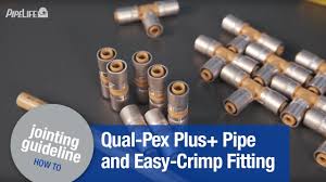 It is most often used domestically, for potable water and radiant heating. How To Video Qual Pex Plus Easy Lay Pipe Easy Crimp Fitting Connection Made With Crimp Tool Youtube