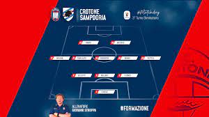 Crotone Sampdoria Le Formazioni Ufficiali F C Crotone