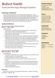 The food and beverage resume sample shows an easily readable document in a clean layout, which helps a hiring manager quickly see your pertinent skills and experience. Director Of Food And Beverage Resume Samples Qwikresume