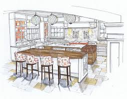 Michelle Morelan Interior Design Sketches Interior Design Renderings Interior Design Drawings