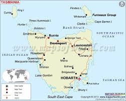 Tasmania Road Map Tasmania Map Australia Capital