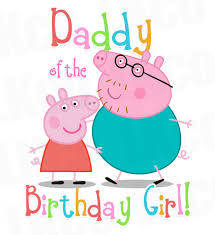 Peppa Pig Iron On Birthday Shirt Transfer Rainbow Daddy Pig Peppa Pig Birthday Party Peppa Pig Birthday Peppa Pig Decorations