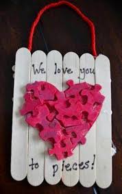 Cute Birthday Crafts For Mom Diy School Valentine Cards For Classmates And Teachers Simple And Easy Diy Valentine S Day Ideas For Kids Toddler Valentine Gifts Valentine Day Crafts Puzzle Piece Crafts