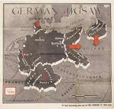 Ww2 germany german army officer leather shoulder bag dispatch map case. Time Magazine Map Of The Post Wwii German Jigsaw Rare Antique Maps