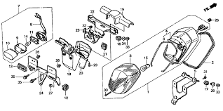 2004 Honda Shadow Sabre 1100 Vt1100c2 Taillight Parts Best Oem Taillight Parts Diagram For 2004 Shadow Sabre 1100 Vt1100c2 Motorcyc Honda Shadow Honda Shadow