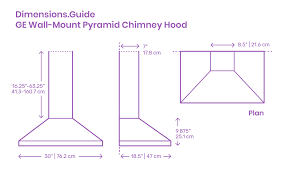 These units range in width from 21 to 29 inches. Ge Wall Mount Pyramid Chimney Hood Dimensions Drawings Dimensions Com