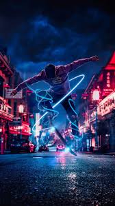 You could download and install the wallpaper as well as use it for your desktop computer. Skateboard Guy Art Iphone Wallpaper Iphone Wallpapers Iphone Wallpapers Boys Wallpaper Hd Cool Wallpapers Neon Wallpaper