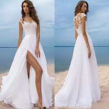 Discount Luxury Beach Boho Wedding Dresses Short Sleeves Cheap Chiffon Bride Gowns High Backless Wedding Dress Short Sleeve Wedding Dress Backless Bridal Gowns