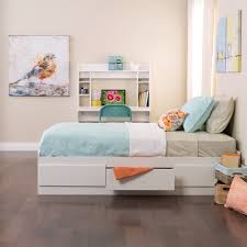 Its unobtrusive design uses a recessed base with an overhanging platform deck to make it visually light. Twin Xl K Mates Platform Storage Bed With 3 Drawers Prepac Black Home Kitchen Evertribehq Beds Frames Bases