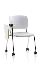 Grazie 4 Leg With Upholstered Seat G2 Tablet Arm Plus Casters Chair Seating Furniture