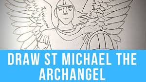 Vector image of st michael the archangel for cutting plotter and engraving. Draw Saint Michael The Archangel Youtube
