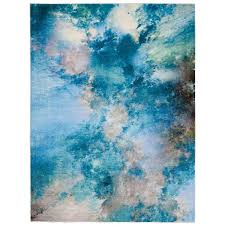 In shades of mocha, gold leaf, seafoam, lush brown, and citron, the curves create an inviting appeal to any room! Nourison Le Reve Seafoam Blue Area Rug