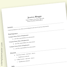 No more writer's block or formatting difficulties in word. Basic Cv Template Uk Layout Free Ms Word Cv Template Master