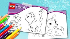 These five girls have a lot of fun friendship and. Download Cute Animal Coloring Sheets Downloads Activities Lego Friends Lego Com Lego Friends Birthday Lego Friends Lego Friends Party
