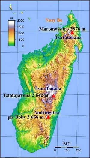 CARTE et photos de MADAGASCAR. Tananarive la côte Est