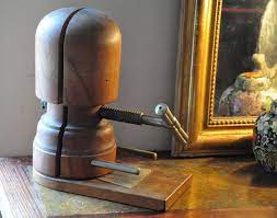 Vintage Hat Stretcher Made Of Two Halfs That Separate Through A Corkscrew Mechanism There Exists Another Type Of Stretcher Hats Vintage Hat Blocks Fancy Hats