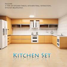 kitchen set p1 3d model furniture on