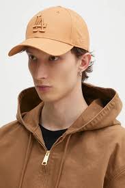 New Era cotton baseball cap brown color with an application 60595155 at PRM  US