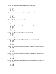 Akan tetapi dalam hal ini. Soal Excel