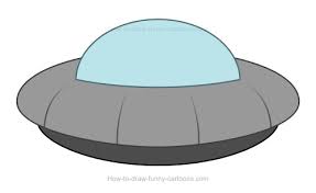 This is a cute ufo flying in the air, looking like a toy. How To Draw A Cartoon Ufo