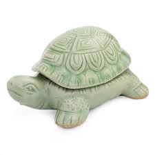 Celadon Ceramic Box Green Thai Turtle Ceramic Turtle Celadon Ceramics Land Turtles