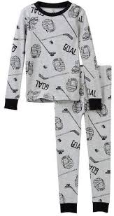 Petit Lem Hockey Goal Long Sleeve Pajama Set Toddler Little Boys Long Sleeve Pyjamas Pajama Set Long Sleeve