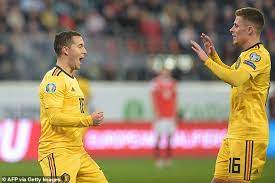 Russia, who had also already booked their place at the finals, were blown away in the first half following a scintillating attacking display from roberto martinez's side. Russia 1 4 Belgium Eden Hazard Hits Brace As Roberto Martinez S Side Finish Top Of Group I Daily Mail Online