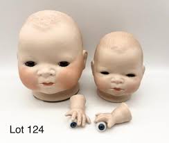 Lot of Signed Grace Putnam Bye-Lo Baby Doll Heads