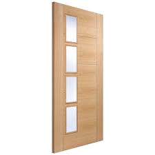 Door size is 72 in. Lpd Internal Oak Fully Finished Vancouver 5p 4l Offset Clear Glass Door At Leader Doors