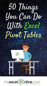 50 Things You Can Do With Excel Pivot Tables Excel Tutorials Microsoft Excel Tutorial Microsoft Excel