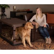 With large dog breeds, even extra large fellas like those great danes and mastiffs, there are certain qualities to keep in mind that make choosing a solid crate imperative (ahem, physical strength). Pet Gear The Other Door Chocolate Steel Dog Crate 42 L X 28 W X 28 H Petco