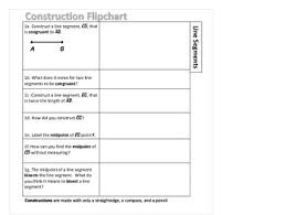 Geometry Construction Flip Chart For Student Notebooks