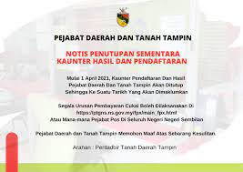 Pejabat daerah dan tanah tampin, kompleks pejabat kerajaan, 73000 tampin, negeri sembilan. Pejabat Daerah Dan Tanah Tampin Home Facebook